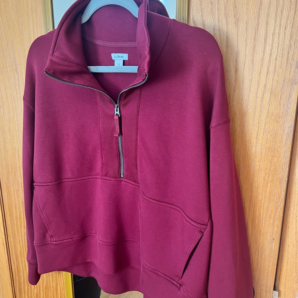 L.L. Bean Women's Maroon Cowl Neck Sweater